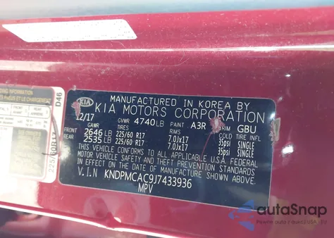 2018 Kia Sportage Lx from USA, damaged, VIN KNDPMCAC9J7433936